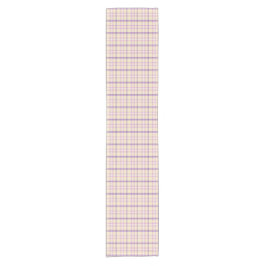 Cream Purple Plaid Classic Pattern Table Runner Kurzer Tischläufer