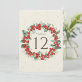 Cream Red Berry+Eucalyptus Weihnachtsfeiertage Tis (Stehend Vorderseite)