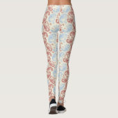 Cream-Red-Blue Paisley Leggings (Rückseite)