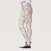 Cream-Red-Blue Paisley Leggings (Links)