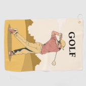 Cream Red Custom Best Golf Handtücher (Horizontal)