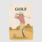 Cream Red Custom Best Golf Handtücher (Vorderseite)