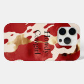 Cream Red Gold Western Cowhide Case-Mate iPhone Hülle (Rückseite (Horizontal))