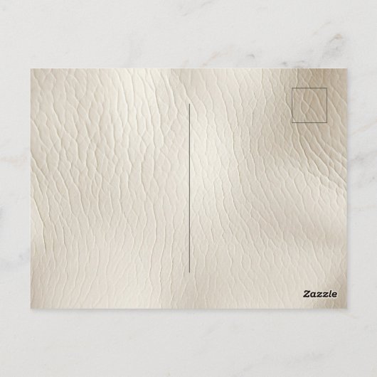 Cream Red Gold Western Cowhide Howdy Postkarte (Rückseite)