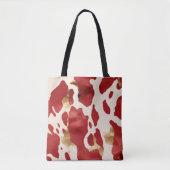 Cream Red Gold Western Cowhide Howdy Tasche (Vorderseite)