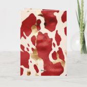 Cream Red Gold Western Cowhide Karte (Rückseite)