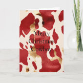 Cream Red Gold Western Cowhide Karte (Vorderseite)