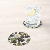 Cream Regal Elegance BlackBerry & Blooms Untersetzer (Vor Ort)