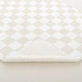 Cream Retro Karo Sherpadecke (3/4)