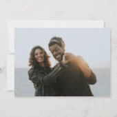 Cream Retro Schreibmaschine Schriftart Hochzeit Fo Save The Date (Rückseite)