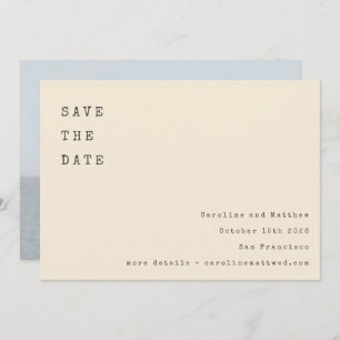 Cream Retro Schreibmaschine Schriftart Hochzeit Fo Save The Date