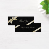 Cream Ribbon Danke Karte (Schreibtisch)