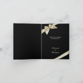 Cream Ribbon Vielen Dank Dankeskarte (Innenseite)