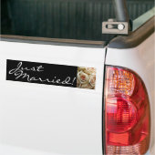 Cream Rose Bouquet - nur verheirateter Autoaufkleb Autoaufkleber (Auf Lkw)