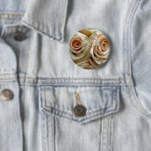 Cream Rose Bouquet - Round Button (Beispiel)