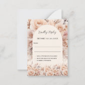 Cream Rose marschieren Hochzeitsreaktion UAWG Mitteilungskarte (Vorderseite)