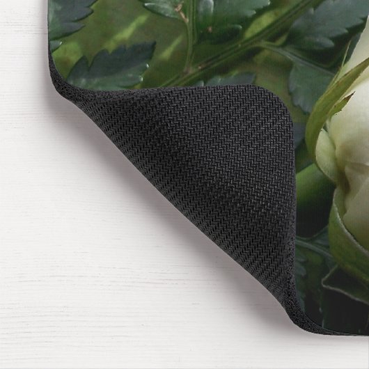 Cream Rosenknospe Mouse Pad Mousepad (Ecke)