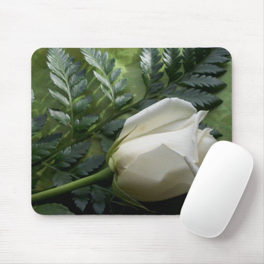 Cream Rosenknospe Mouse Pad Mousepad (Mit Mouse)