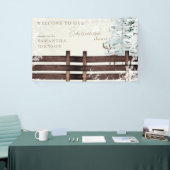 Cream Rustic Baby, es ist kalt draußen Willkommen Banner (Messeveranstaltung)