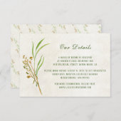Cream Rustic Wedding Details Eintrittskarte RSVP Karte (Vorne/Hinten)