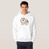 Cream Sable Spitz Niedlich Cartoon Dog Hoodie (Vorne ganz)