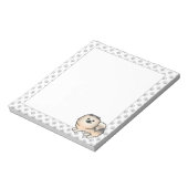 Cream Sable Spitz Niedlich Cartoon Dog Notizblock (Rotiert)