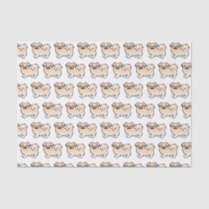 Cream Sable Tibetan Spaniel Cartoon Hund Muster Seidenpapier