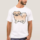 Cream Sable Tibetan Spaniel Niedlicher Cartoon Dog T-Shirt (Vorderseite)