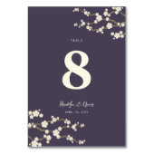 Cream Sakura Kirschblüten Elegante Hochzeit in Asi Tischnummer (Vorderseite)