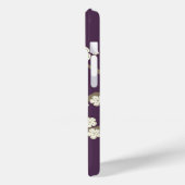 Cream Sakura Orientalisches Kirschblüten auf Lila Case-Mate iPhone Hülle (Rückseite / Links)