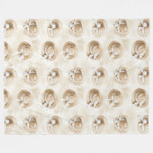 Cream Sand Beach Hats   Fleecedecke (Vorderseite (Horizontal))