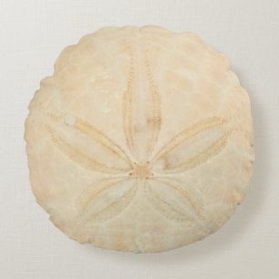 Cream Sand Dollar Nautical Coasta Round Kissen