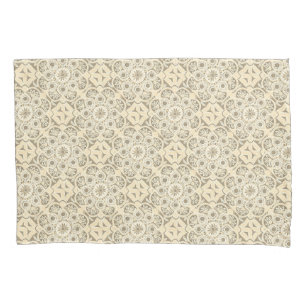 Cream & Sand Medallion Pillowcase Kissenbezug