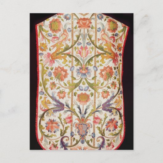 Cream Satin chasuble, Neapel, Ende des 17. Jahrhun Postkarte (Vorderseite)