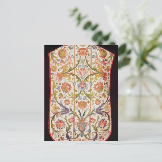 Cream Satin chasuble, Neapel, Ende des 17. Jahrhun Postkarte (Stehend Vorderseite)