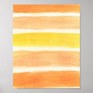 Cream Sickle Streifen Kunst Druck Poster