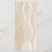 Cream Silk Lila Shiny Heart Gemis Wedding Menükarte (Rückseite)