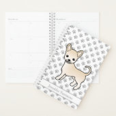 Cream Smooth Coat Chihuahua Dog & Custom Text Planer (Anzeige)