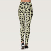 Cream Snow Leopard Safari Print Leggings (Rückseite)
