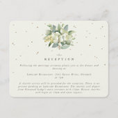 Cream Snowberry+Eucalyptus Bouquet Empfang Begleitkarte (Vorderseite)