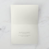 Cream Snowberry+Eucalyptus Wedding Foto Dankeskarte (Innenseite)