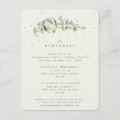 Cream Snowberry+Eucalyptus Wedding Probe Begleitkarte (Vorderseite)