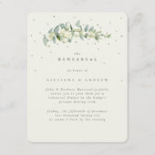 Cream Snowberry+Eucalyptus Wedding Probe Begleitkarte (Vorderseite)