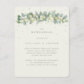 Cream Snowberry+Eucalyptus Wedding Probe Begleitkarte (Vorderseite)