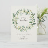 Cream Snowberry+Eukalyptus Tischnummer (Stehend Vorderseite)