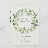 Cream Snowberry+Eukalyptus Tischnummer (Vorne/Hinten)