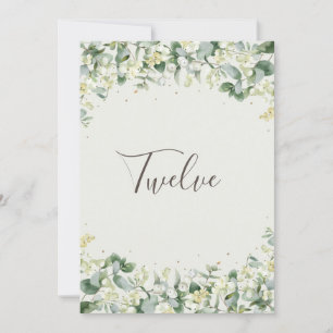 Cream Snowberry+Eukalyptus Tischnummer