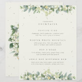 Cream Snowberry+Eukalyptus Wedding Drinks/Bar Menu (Vorne/Hinten)