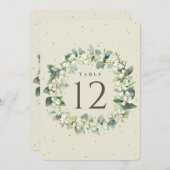 Cream Snowberry+Eukalyptus Weihnachtsfeiertage Tis (Vorne/Hinten)