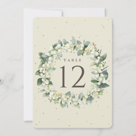 Cream Snowberry+Eukalyptus Weihnachtsfeiertage Tis (Vorderseite)